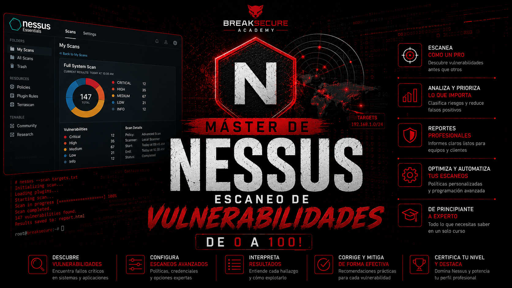 Portada del curso Máster de Nessus