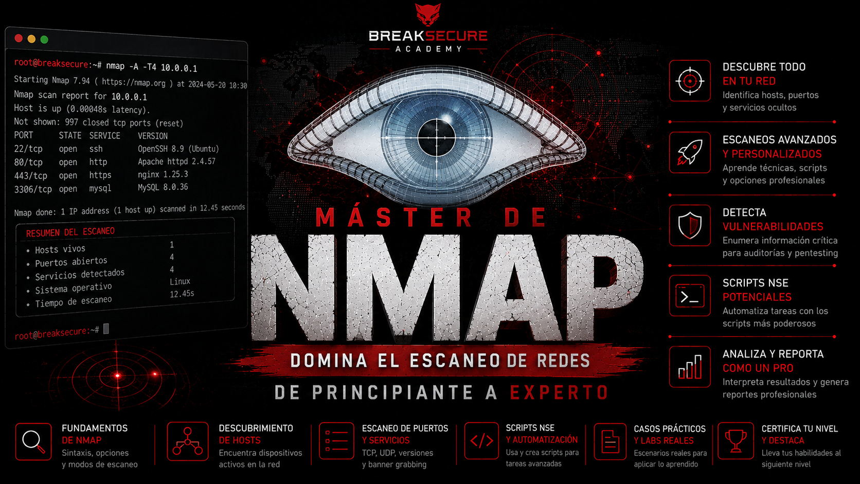 Portada del curso Máster de NMAP